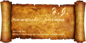 Harangozó Julianna névjegykártya